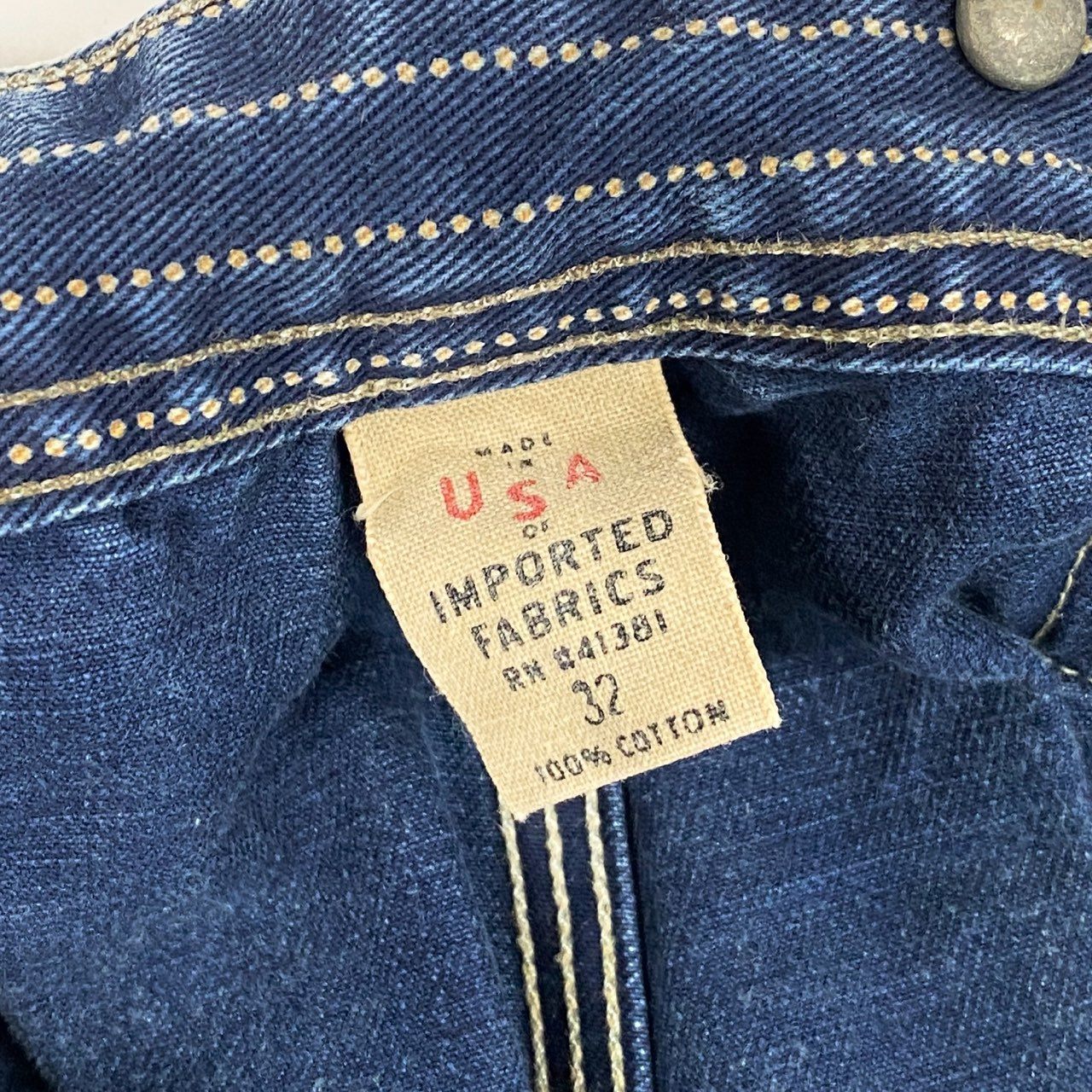 33L4 DOUBLE RL ダブルアールエル RRL ストライプ デニムペインターパンツ 32 インディゴブルー Ralph Lauren ラルフローレン USA製 ジーンズt18r