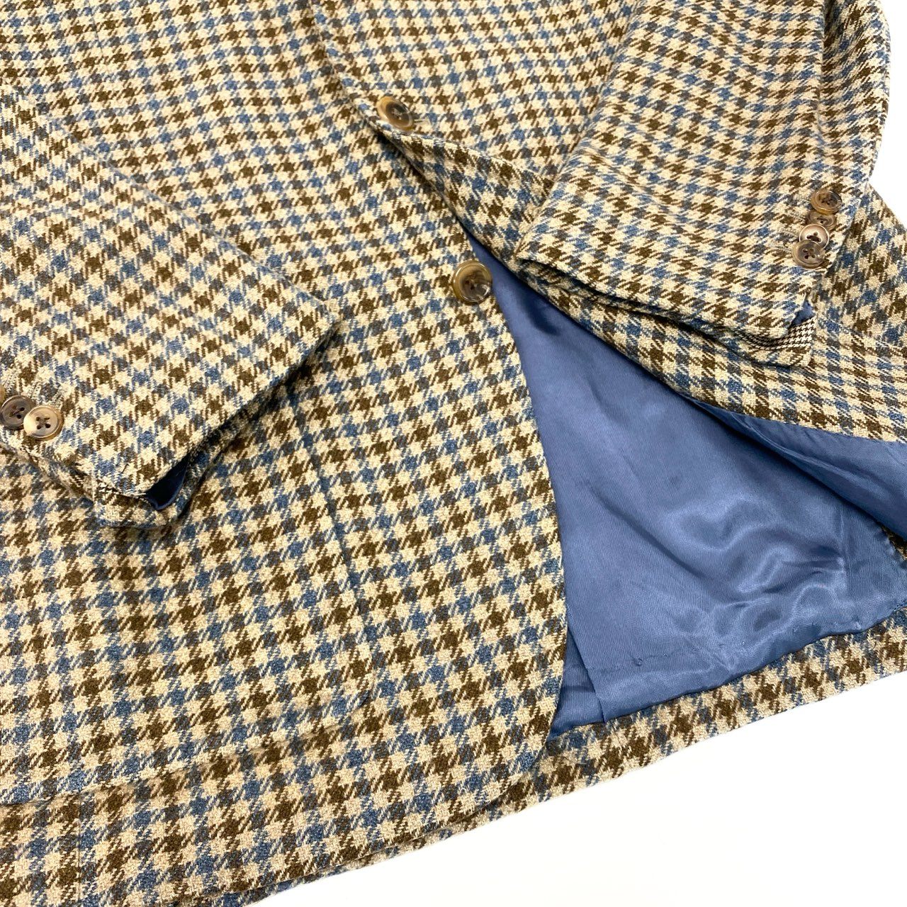 67L1 Belvest ベルベスト BEAMS F ビームスエフ イタリア製 テーラードジャケット シングル 3B ウールカシミヤ混 メンズ 紳士服  44 マルチカラーu02t