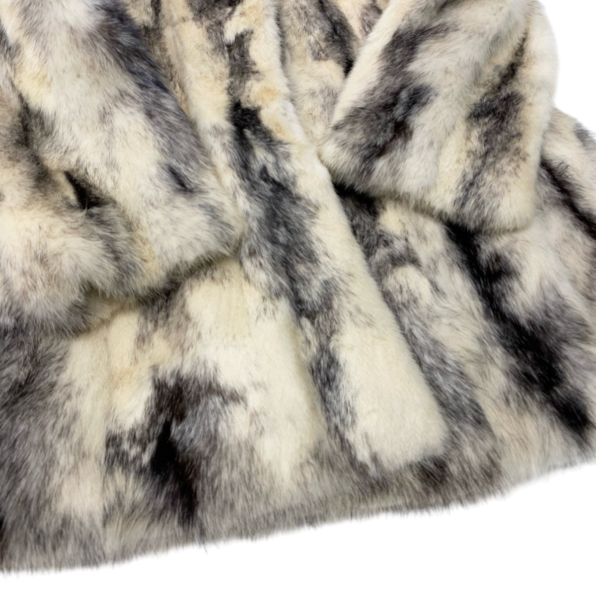 44i24 クロスミンク ファーコート サイズF アイボリー 本毛皮 Cross Mink Fur Coat リアルファーt18r