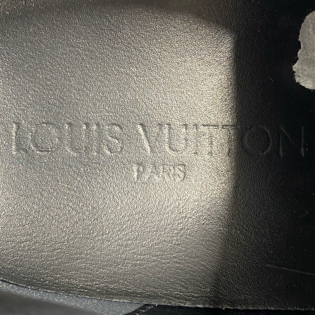 9f7 【美品】 LOUIS VUITTON ルイヴィトン ダミエ レザースニーカー 8 ブラック スウェード leather イタリア製 シューズ