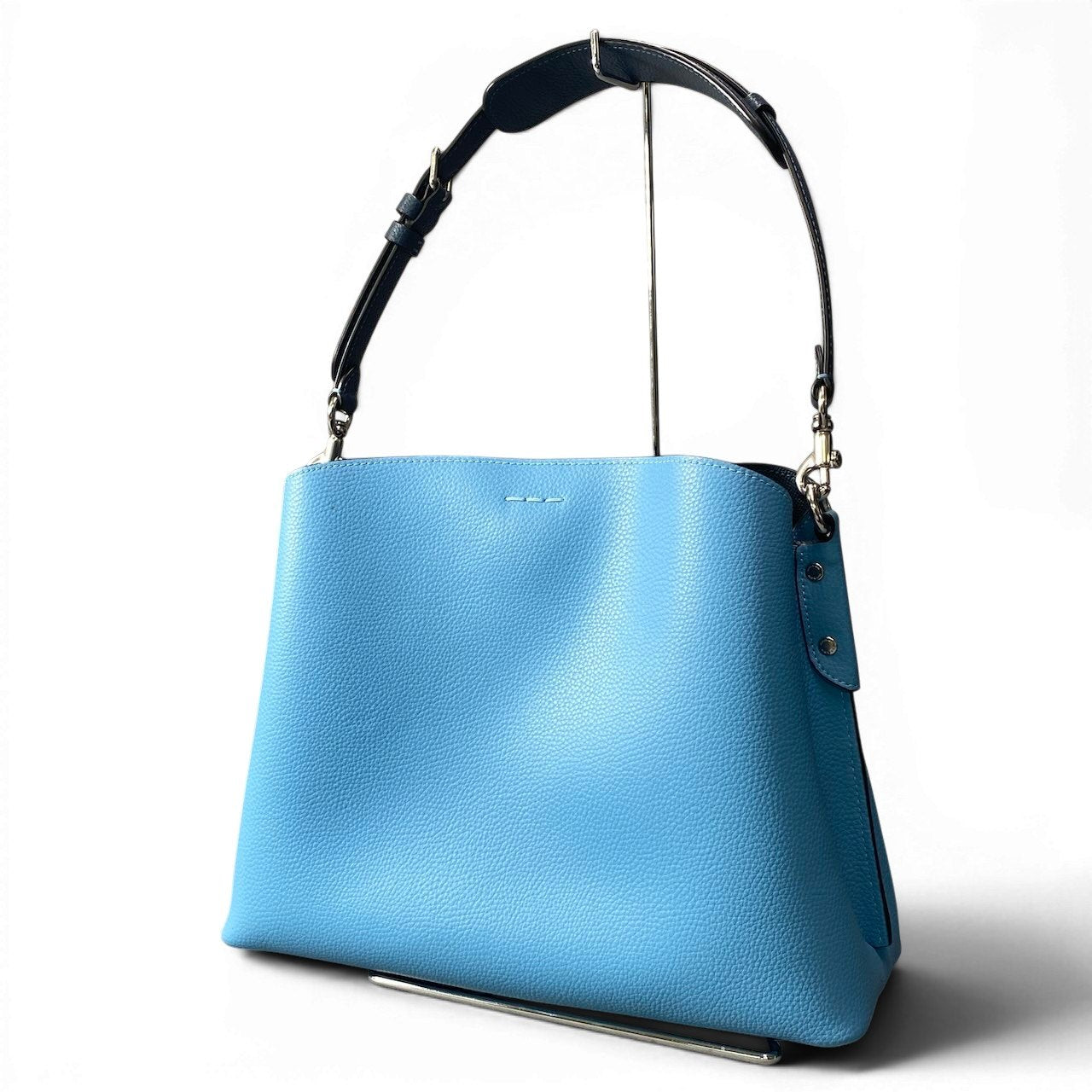 f12《美品》 COACH コーチ ウィロウ ワンショルダーバッグ Willow Shoulder Bag L2232 / C2590 ブルーt18r