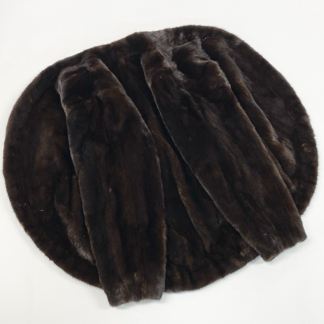 31a21 Clair de Lune by EMBA エンバ サークル型 グラマミンク コート サイズF ブラウン 最高級本毛皮 Glama Mink Fur Coatt18r