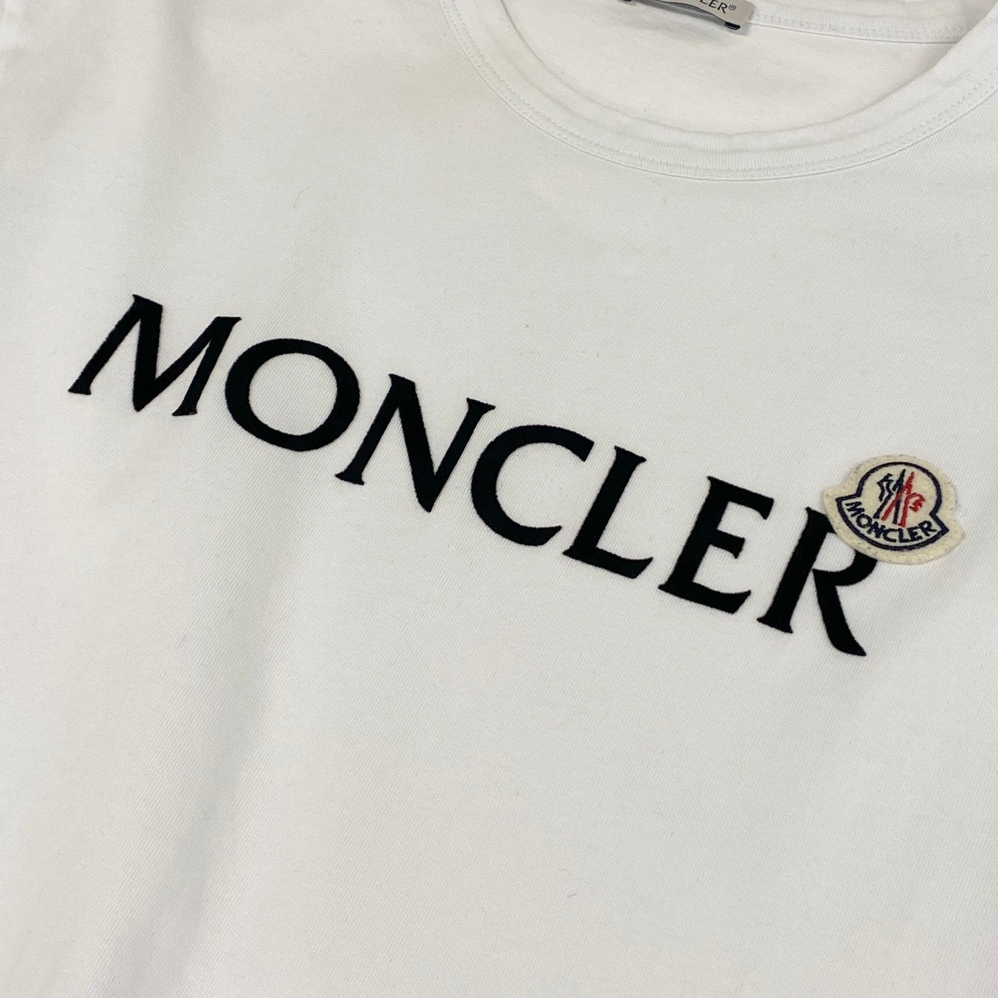 41a24 MONLER モンクレール MAGLIA T-SHIRT Tシャツ XL ホワイト カットソー トルコ製 TEE