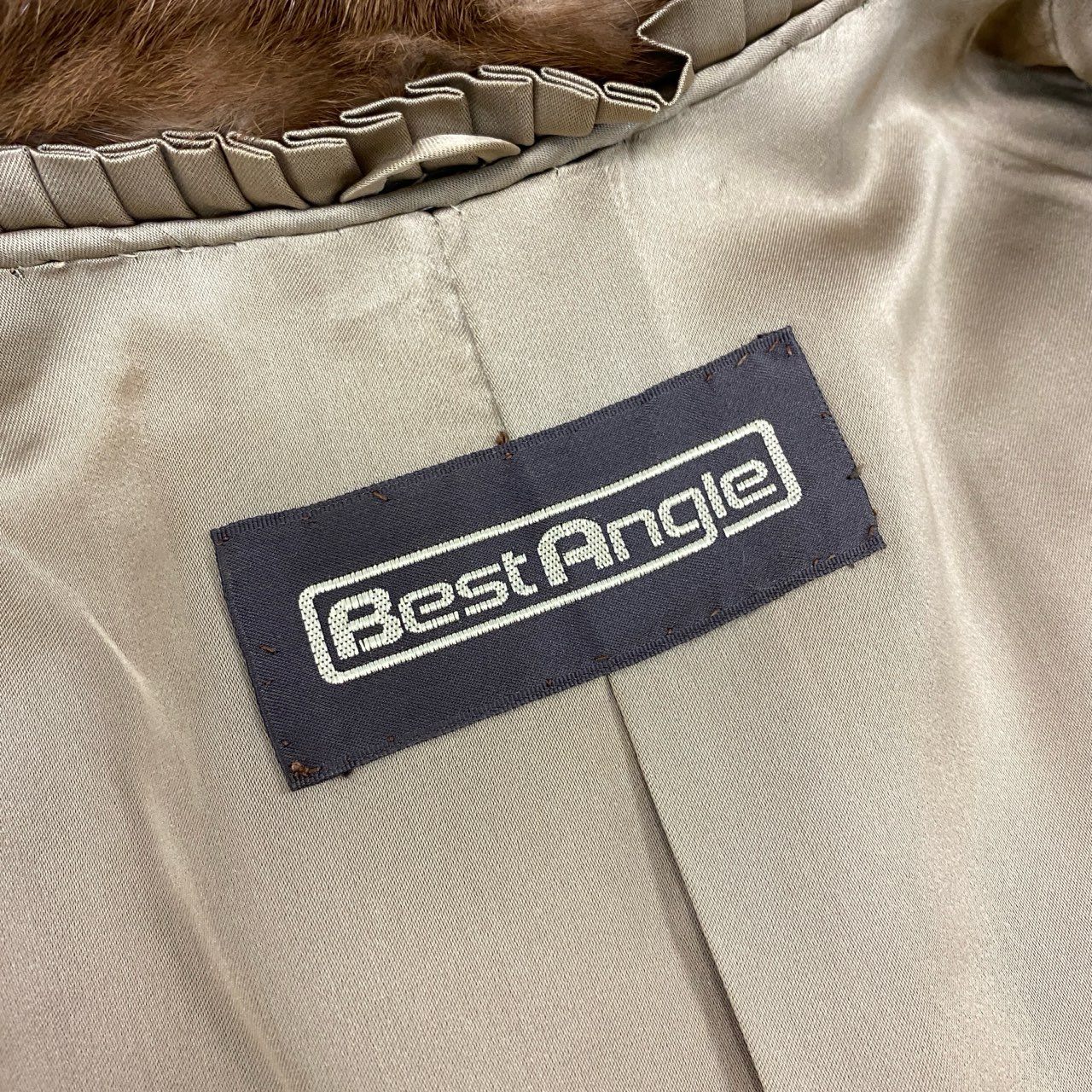 6L16 Best Angle パステルミンク ファーコート サイズ11号 茶系 本毛皮 MINK FUR ポケット有t18r