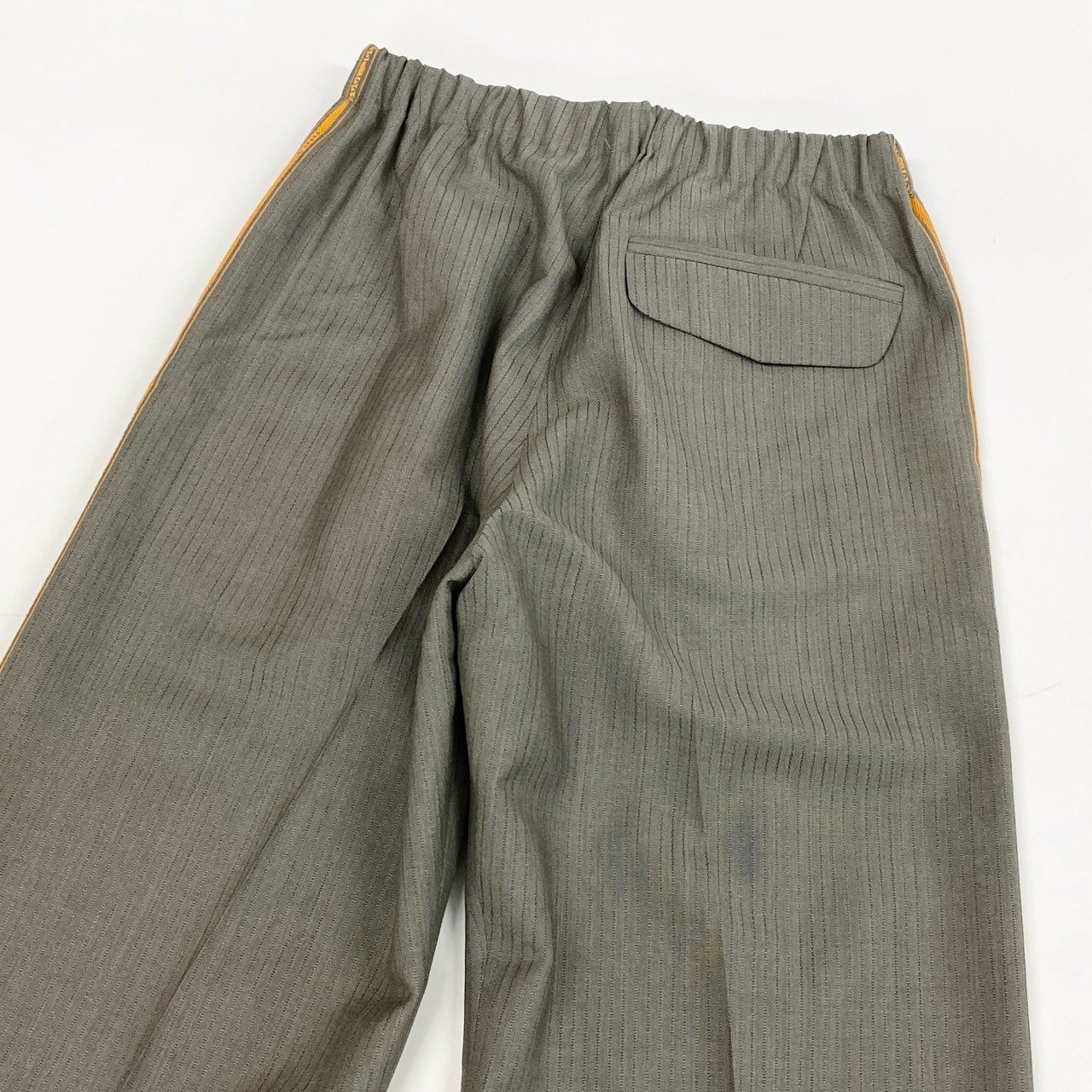 37a26 TOZAOU トザオウ mimi series サイドラインパンツ ストライプ S グレー メンズ 男性用o07t