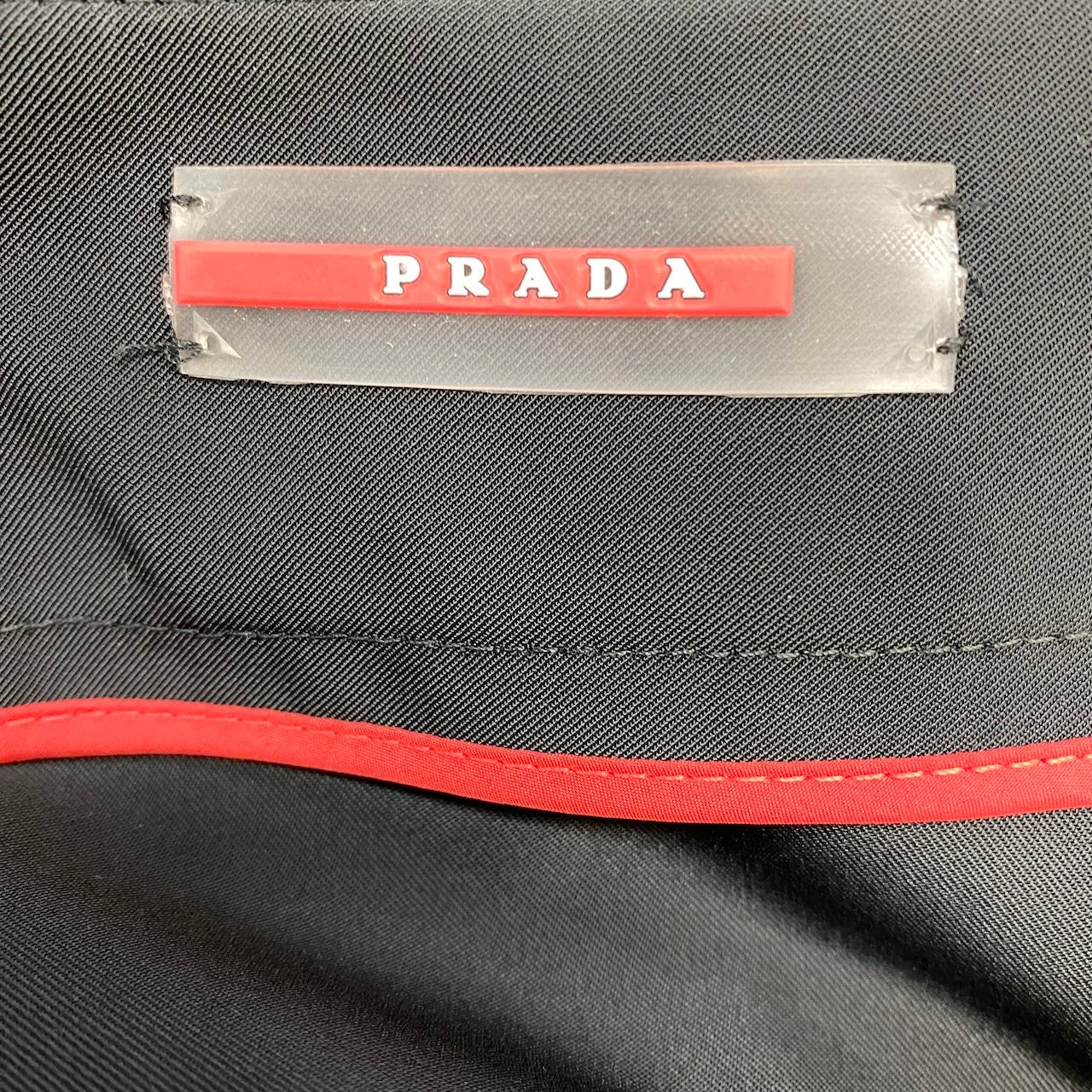 9f17 PRADA SPORT プラダスポーツ 台形スカート 膝丈スカート バックジップ 伸縮ストレッチ 21H228 サイズ36 ブラック レディース 女性服u02t