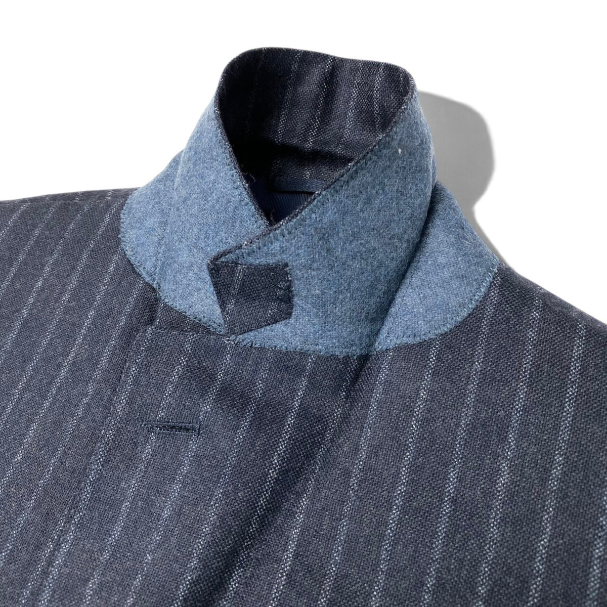 64j27 BEAMS F ビームスエフ セットアップ シングルスーツ ストライプ柄 3B 93 ネイビー メンズ 紳士服o07t