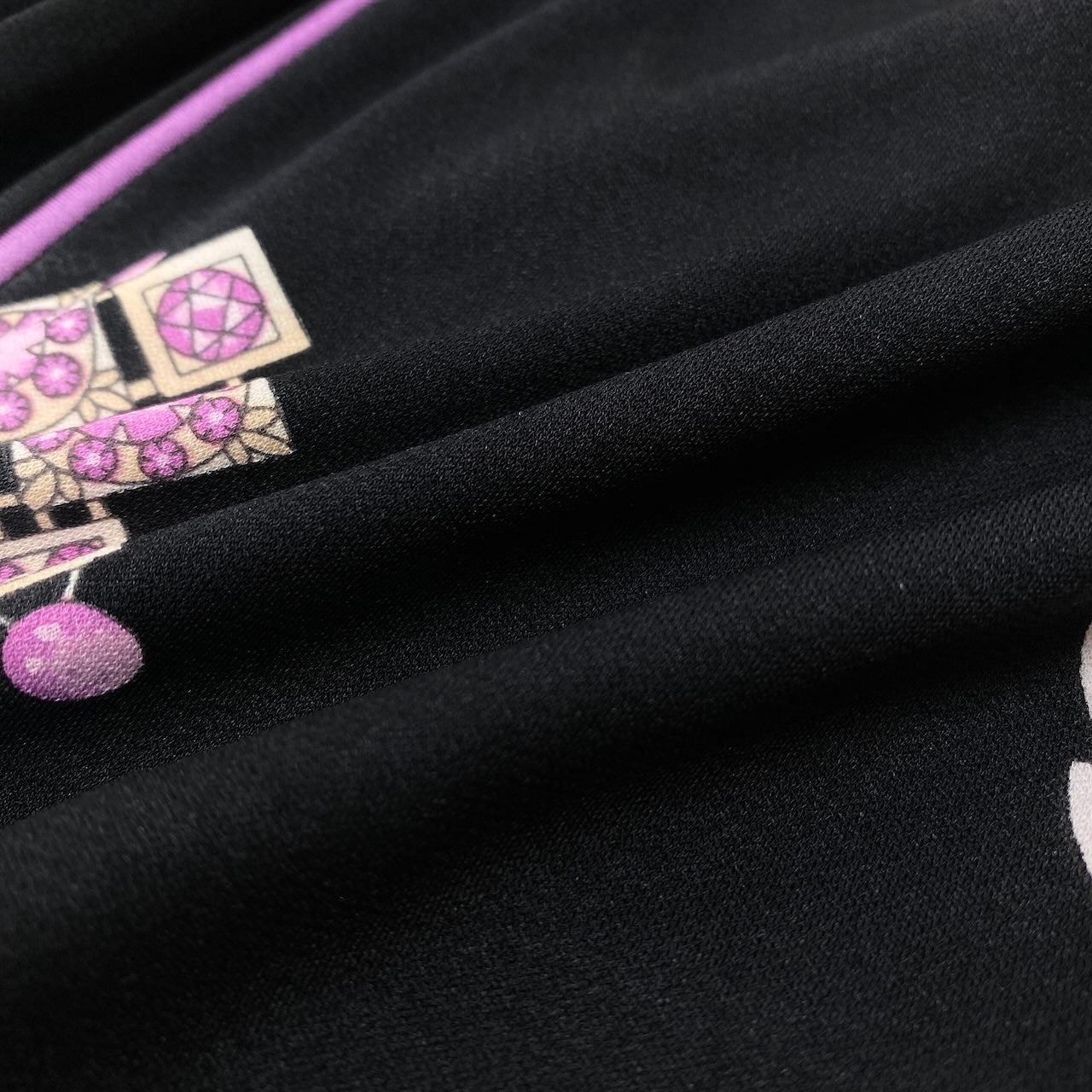 14f15 LEONARD FASHION レオナール ロングスリーブ チュニックワンピース カンカン素材 美しい花柄プリント サイズ40 ブラック 画像参照 レディース 女性服u02t