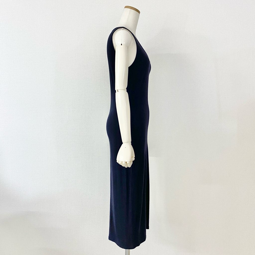 53h10 Max Mara マックスマーラ ノースリーブ ストレッチワンピース 38 ネイビー ドレス DRESS ONE PIECE