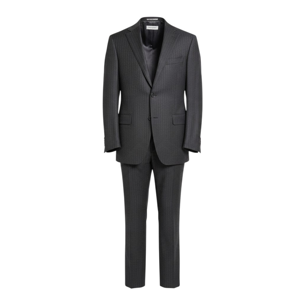 62j29 【美品】 ARMANI COLLEZIONI アルマーニコレツィオーネ GIORGIO セットアップスーツ シングル 2B ストライプ柄 サイズ50 ダークブラウン メンズ 紳士服u02t