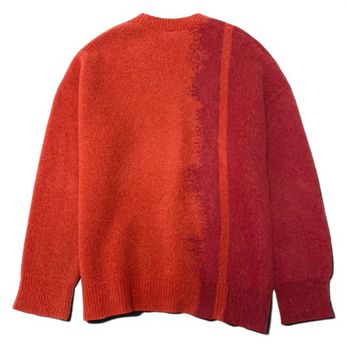 71g2 SHINYA KOZUKA シンヤコヅカ 21aw アルパカブレンド ニットセーター 2102SK59 サイズL/XL レッド オレンジ メンズu02t