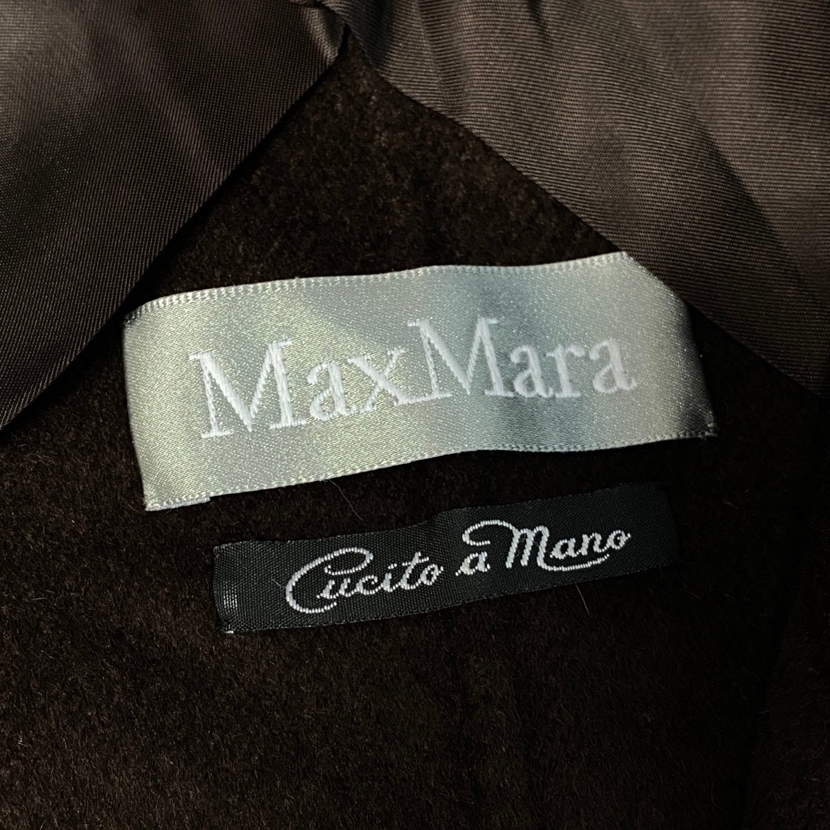 Ej23 【美品】 Max Mara マックスマーラ クチートアマーノ カシミヤ混 ロングコート サイズ38 ブラウン レディース アウターu02t