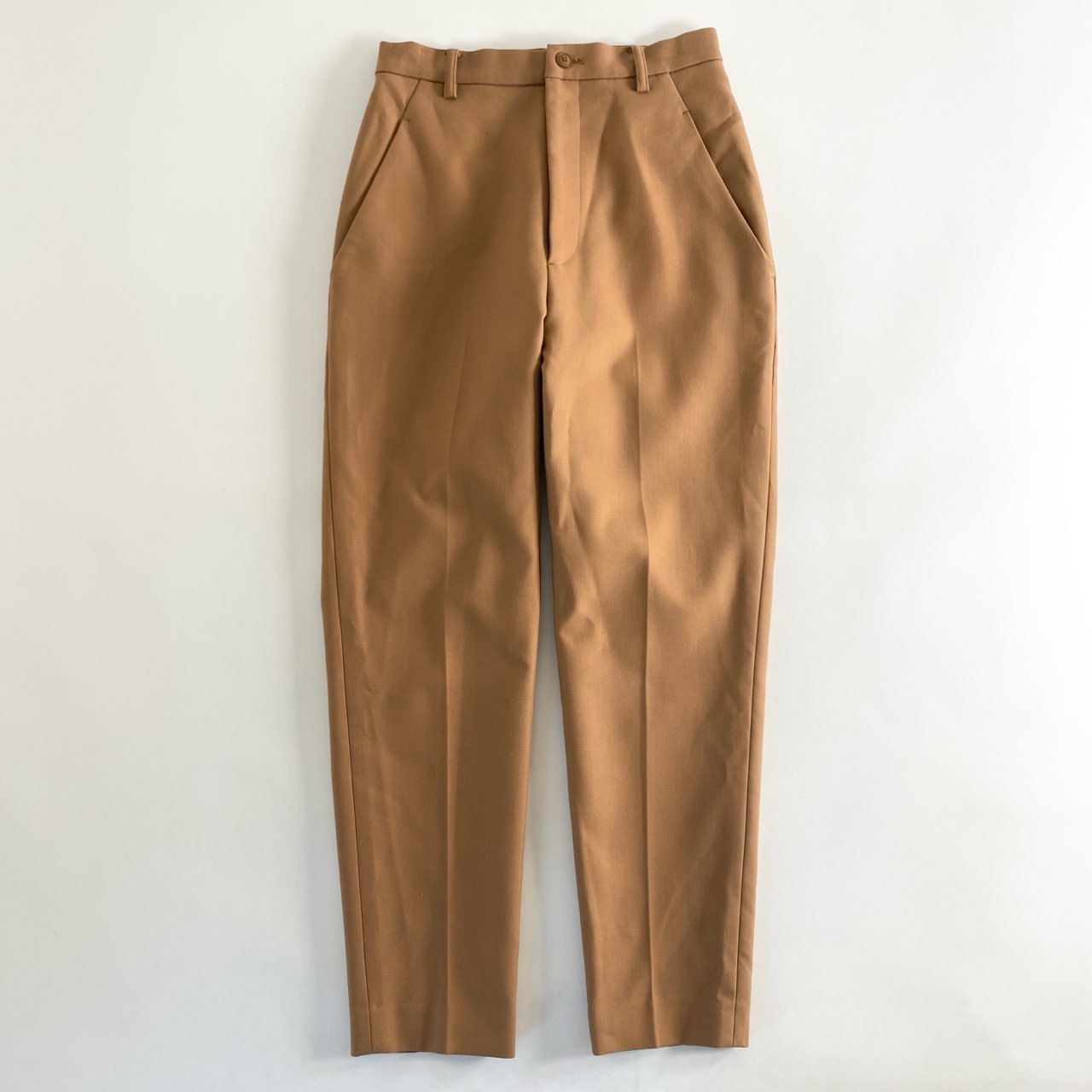 42d4 steven alam スティーブンアラン DOUBLE CLOTH TAPERED PANTS ダブルクロス テーパードパンツ S キャメル UNITED ARROWS