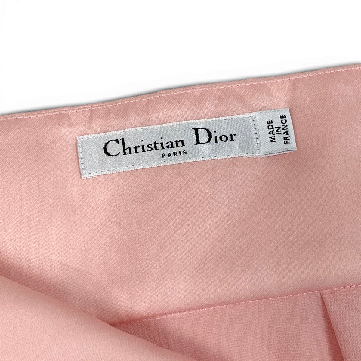 Eg10 【美品】 Christian Dior クリスチャンディオール バルーンスカート ミディ丈 サイズ40 フランス製 ピンク シルク100％ レディースk02i