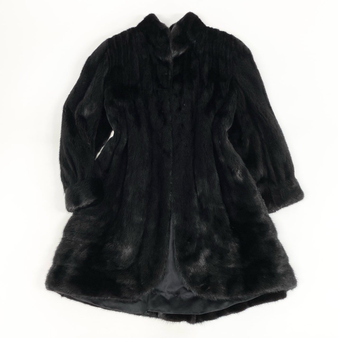 53e2 SAGA MINK サガミンク 銀サガ ダークミンク ミンクコート ロングコート 最高級毛皮 毛皮コート MINK FUR F フリーサイズ ブラック系