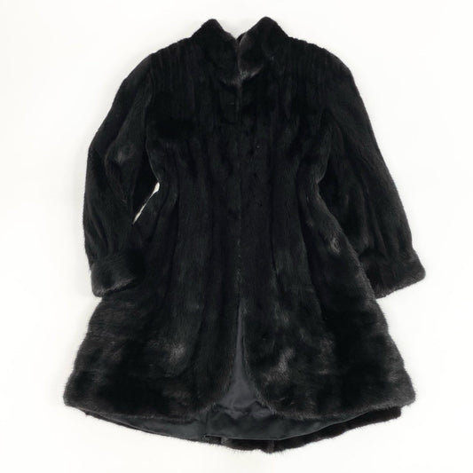 53e2 SAGA MINK サガミンク 銀サガ ダークミンク ミンクコート ロングコート 最高級毛皮 毛皮コート MINK FUR F フリーサイズ ブラック系