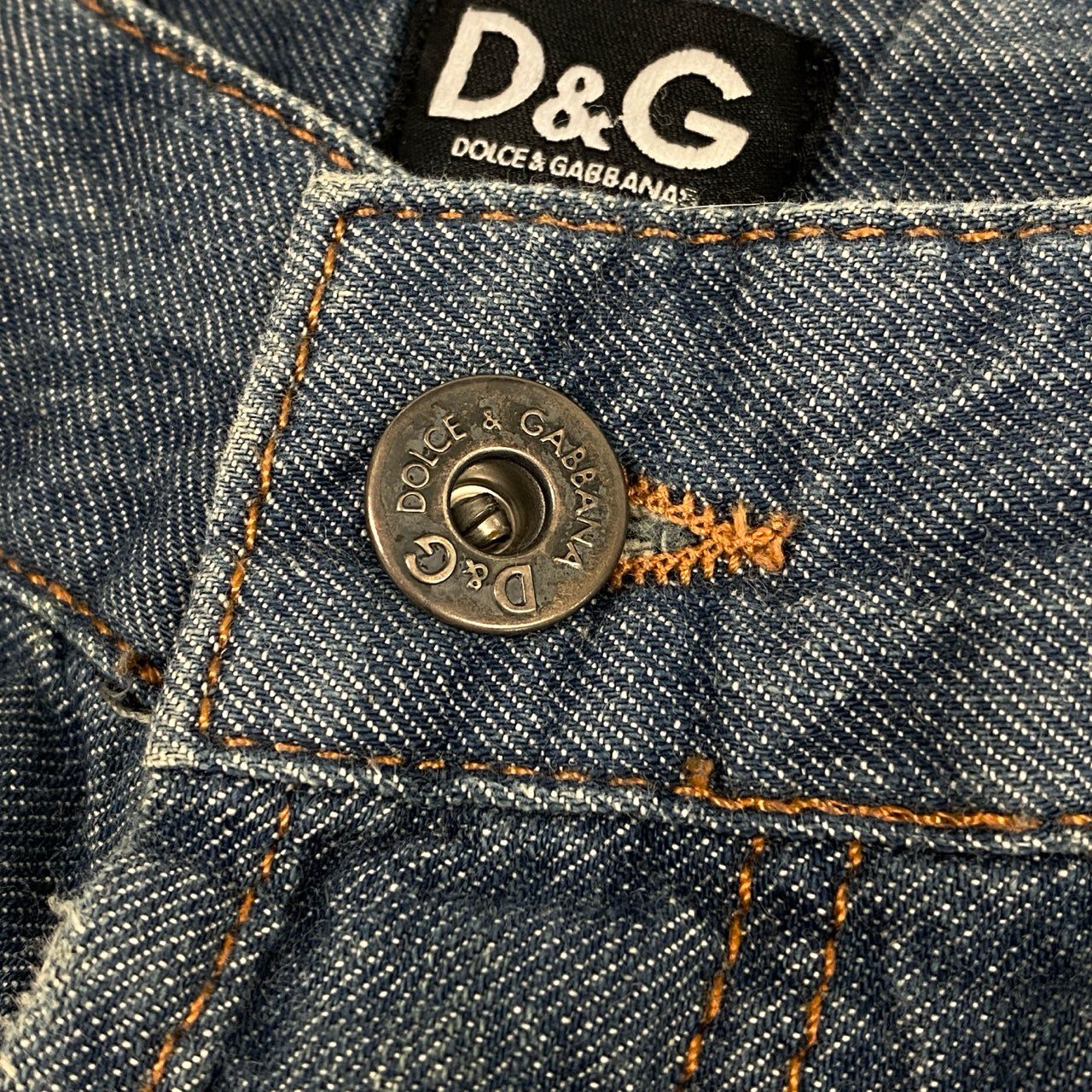 83L22 DOLCE&GABBANA ドルチェアンドガッパーナ 00`s vintage Y2K デニムカーゴパンツ ハーフパンツ ショート ダメージ ペイント加工 メンズ 紳士服 29 / 43 ブルーk02i