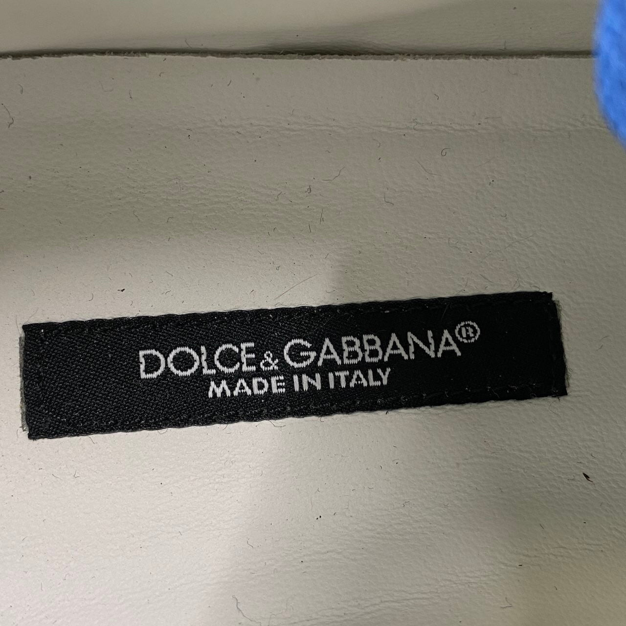 【美品】 DOLCE&GABBANA ドルチェアンドガッバーナ ポルトフィーノ ビジュー スニーカー マヨリカ ハンドペイント サイズ37 ブルー ホワイト レディースk02i