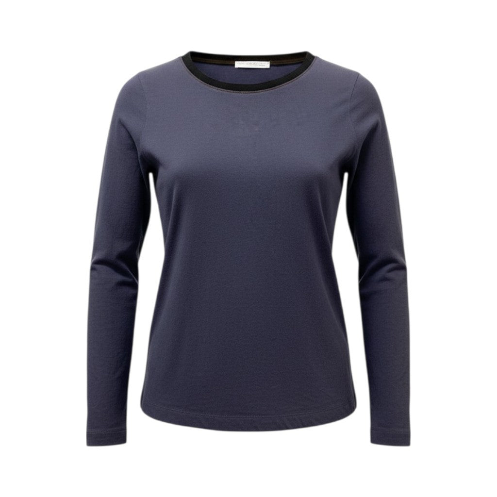 78b26 FABIANA FILIPPI ファビアナフィリッピ 長袖カットソー トップス イタリア製 Mサイズ ネイビー レディース 女性用u02t