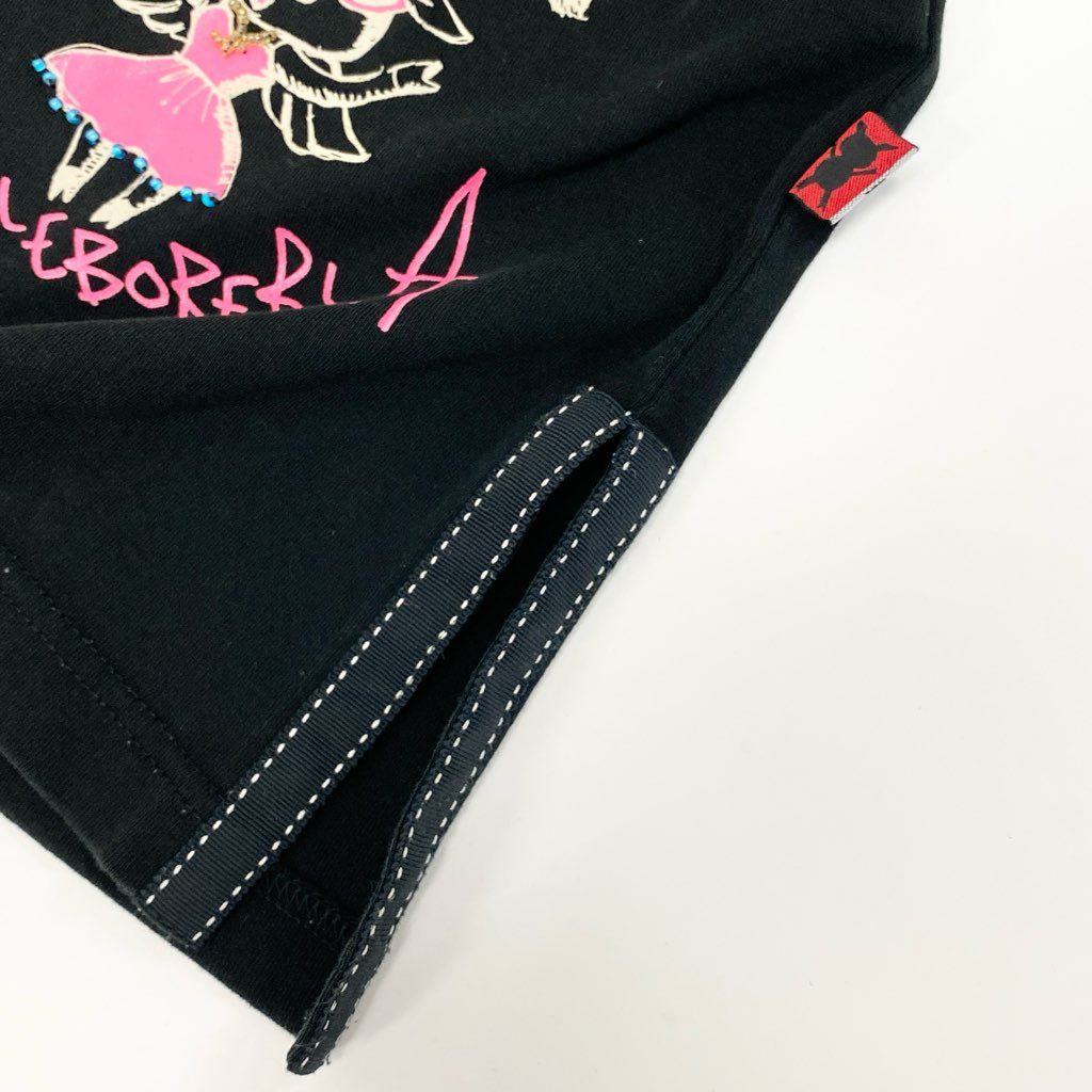 7a9 OLLEBOREBLA オレボレブラ アルベロベロ ニットワンピース 総柄 ハート柄 七分袖 レディース ブラック ホワイトo07t