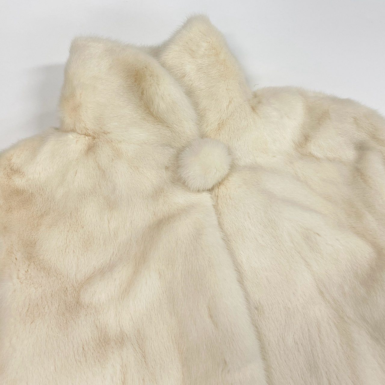 20k2《希少》 Pellicce Moda ペリーチェモーダ パールミンク ジャケット ホワイト 最高級本毛皮 PEARL MINK FUR コート イタリア製t18r
