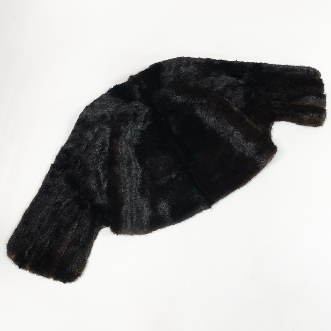 6b16 BLACKGLAMA ブラックグラマ ダークミンク ケープ ポンチョ サイズF ブラウン 最高級本毛皮 ショール Mink Fur Capet18r