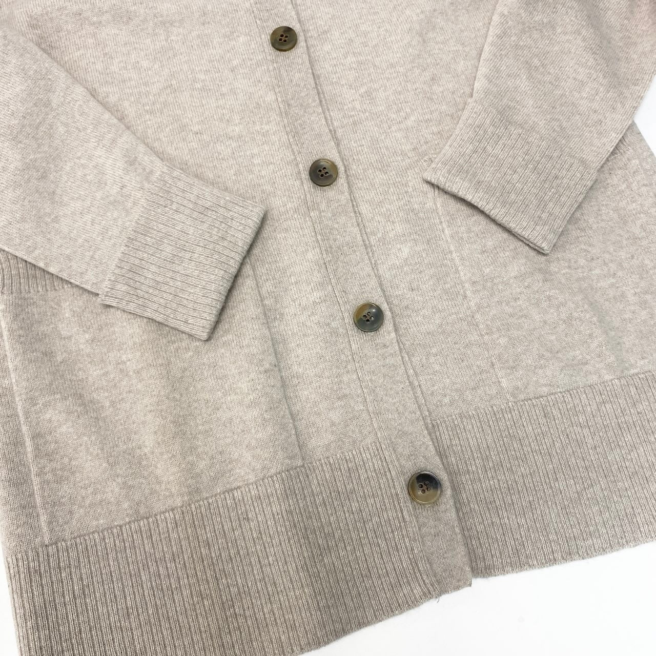 56e12【未使用保管品】 CHRISTIAN AUJARD クリスチャンオジャール カシミヤニットカーディガン ロングカーディガン サイズ9T ライトベージュ Cashmere100％ レディース 女性用u02t