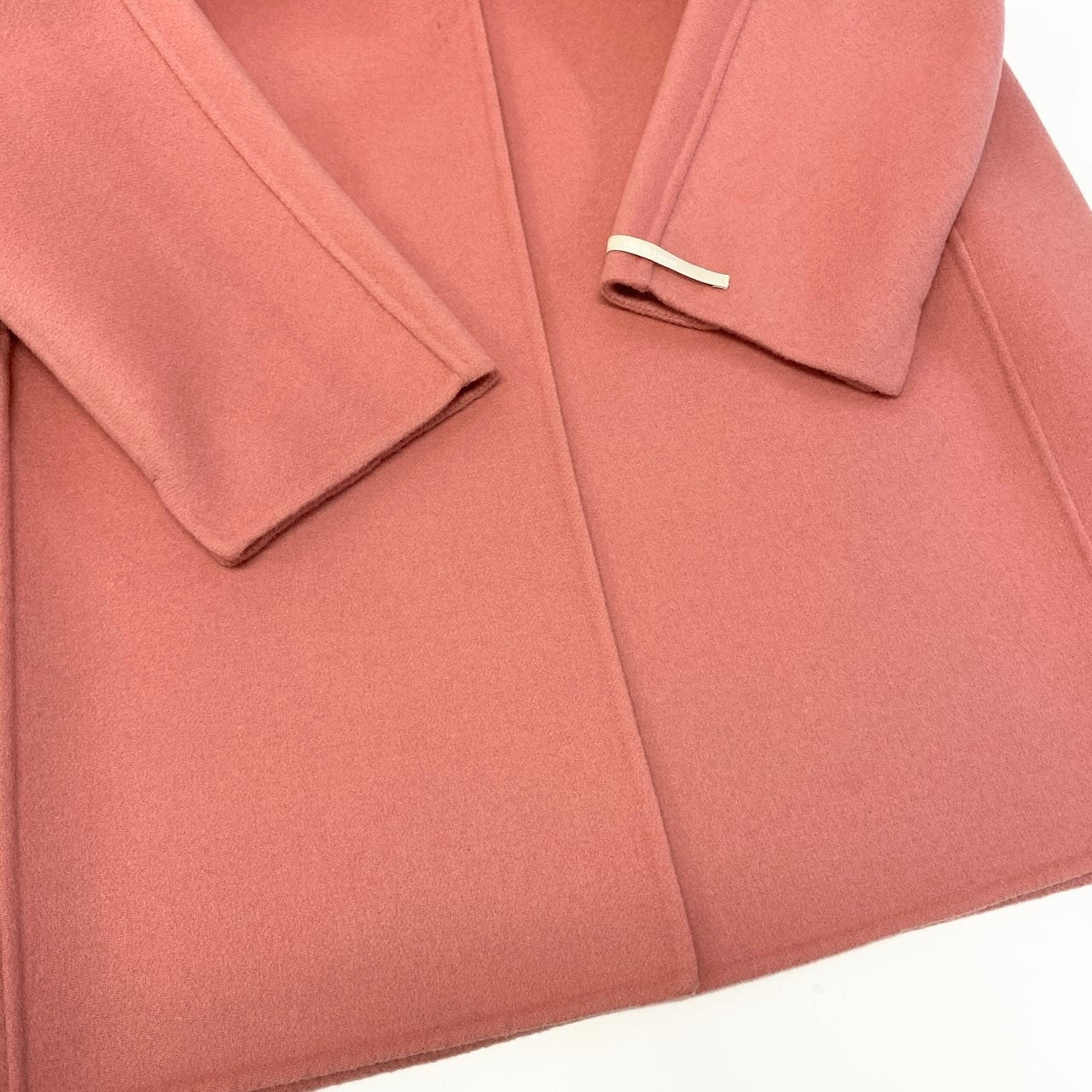 55d30 【美品】 S Max Mara エスマックスマーラ Cucito A Mano  クチートアマーノ チェスターコート アウター 90860969 サイズ40 ピンク ウール100％ レディース 女性服u02t