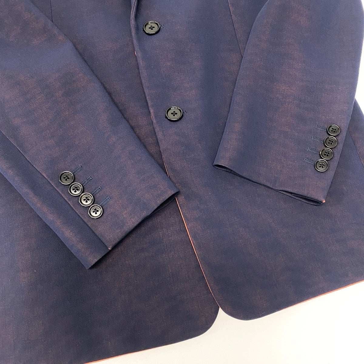 54e13 Dior Homme ディオールオム 16SS テーラードジャケット  2Bジャケット 663C277F3591 48サイズ ネイビー オレンジ ウール100％ メンズ 男性用k02i