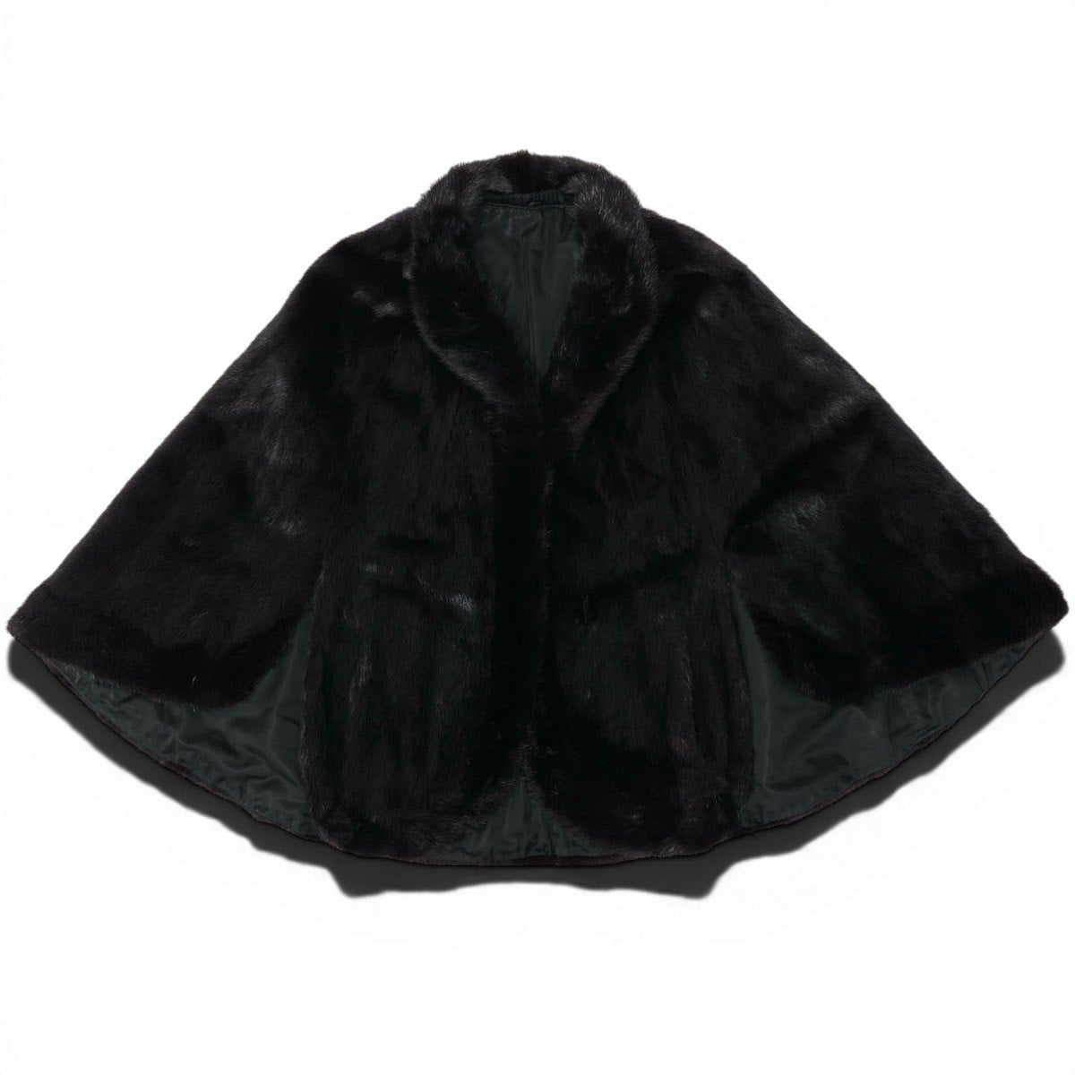 3g13 毛皮ポンチョ ミンクコート マホガニーミンク 最高級本毛皮  FREE ブラック MINK FUR レディースu02t