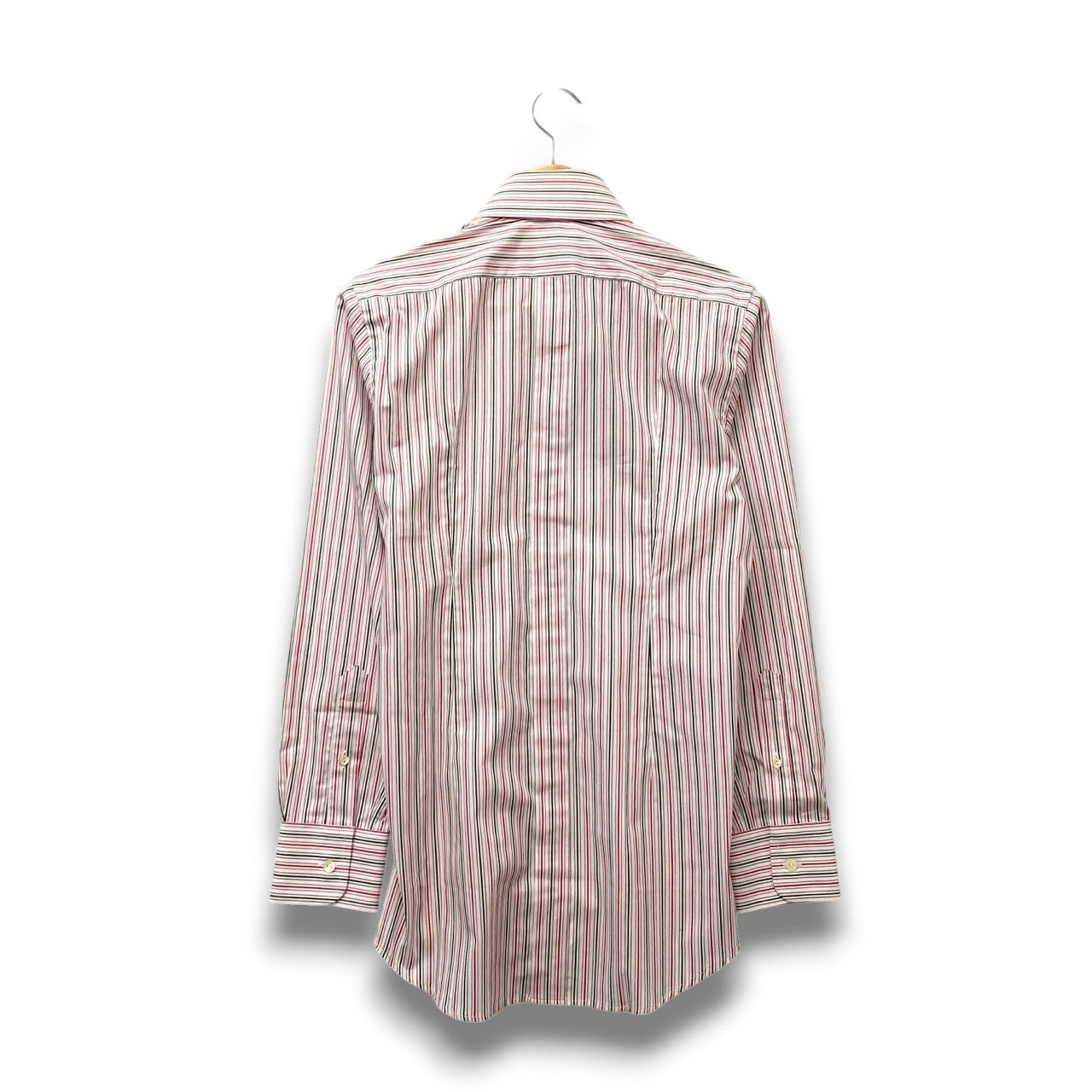 5c2 【未使用タグ付】 DOLCE&GABBANA ドルチェアンドガッパーナ Slim Fit ロングスリーブシャツ ストライプシャツ 伸縮ストレッチ ビジネス メンズ 紳士服 15/38 マルチカラーu02t