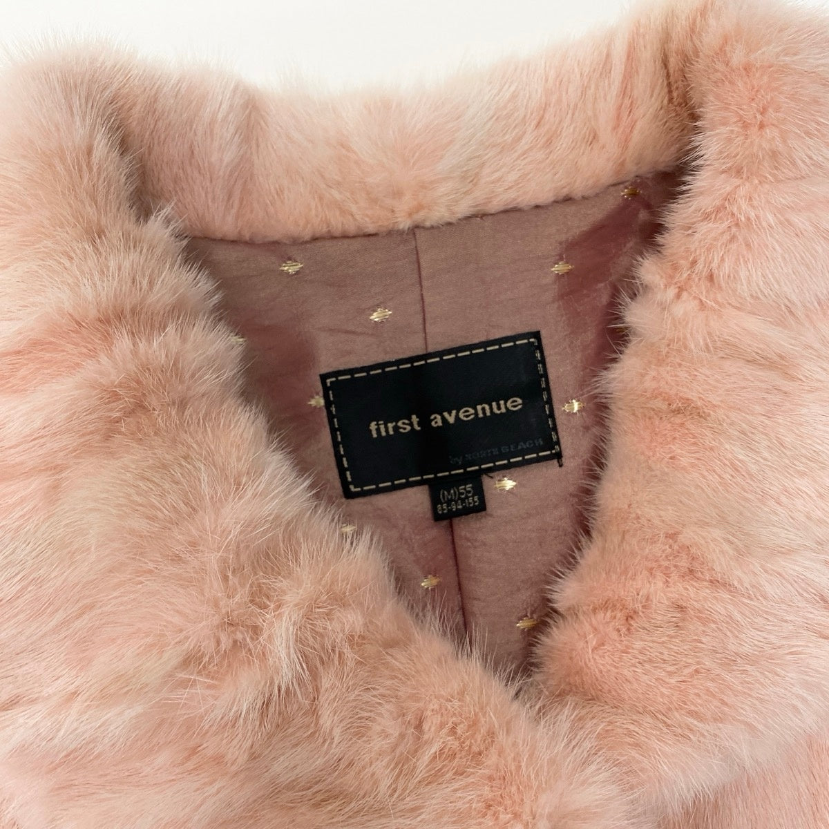 2g13 first avenue by NORTH BEACH ノースビーチ 変形 毛皮ジャケット ミンクコート 染めミンク サイズM(55) ピンク毛系 MINK FUR レディースu02t