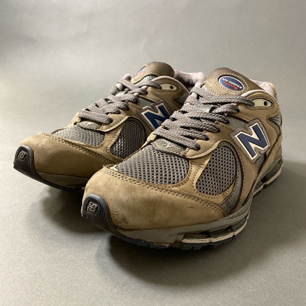 4f29 NEW BALANCE ニューバランス MR2002CU USA製 スニーカー 27cm グレー レザー アメリカ製 MADE IN USA シューズ