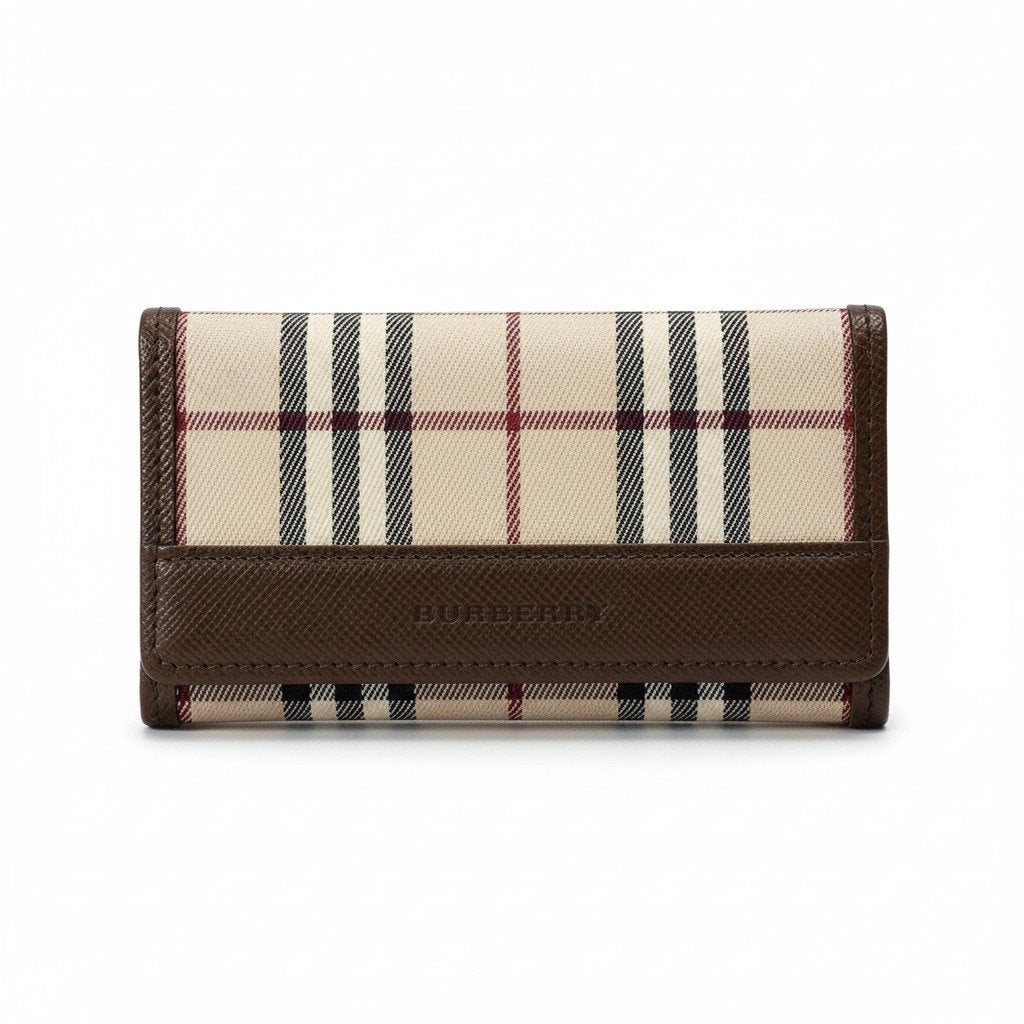 d9 【未使用】 BURBERRY バーバリー ノバチェック キーケース 小物 ベージュ系 レディースu02t