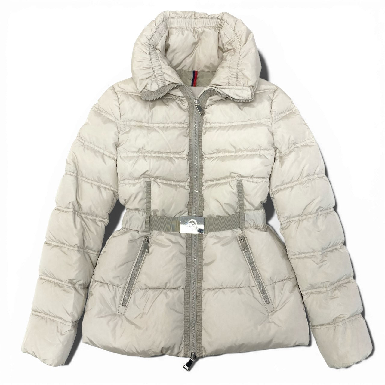 9a27 MONCLER モンクレール ALOUETTE アルエット ダウンジャケット サイズ00 ホワイト 鑑定済 D20934638505 ベルト付t18r