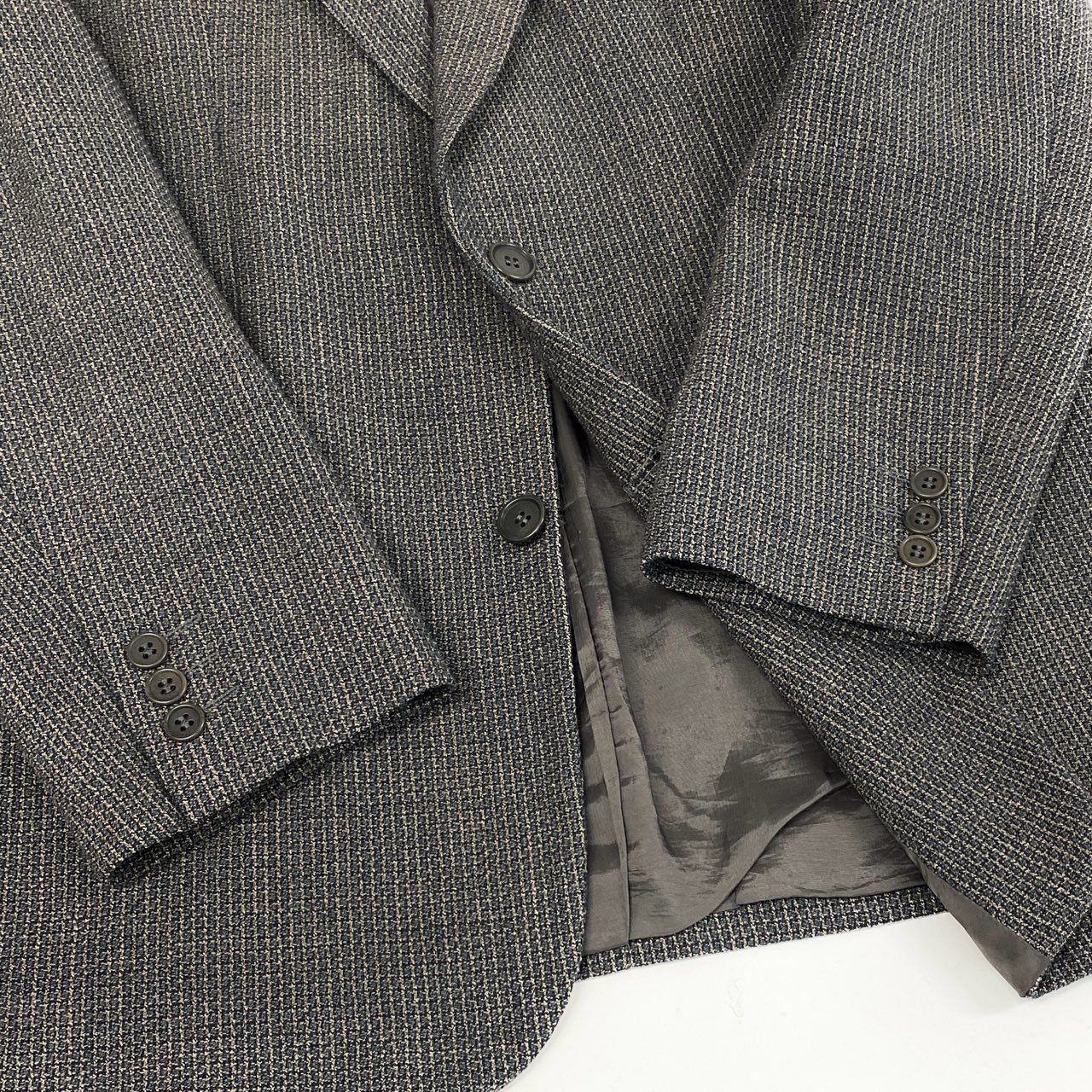 49i11 EMPORIO ARMANI エンポリオアルマーニ テーラードジャケット スーツ フォーマル 90’s～00’s old メンズ 男性用 紳士服 D1G3000 50 グリーン系u02t