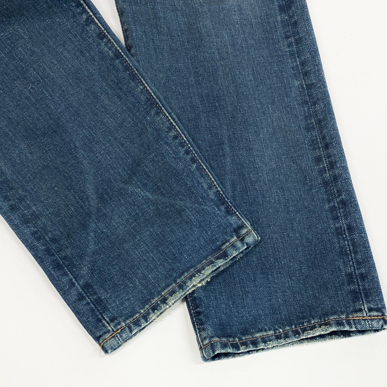 7i25 《美品》RRL ダブルアールエル デニムパンツ ダメージリペア加工 ジップフライ コットン RN41381 30×30 インディゴ メンズk02i