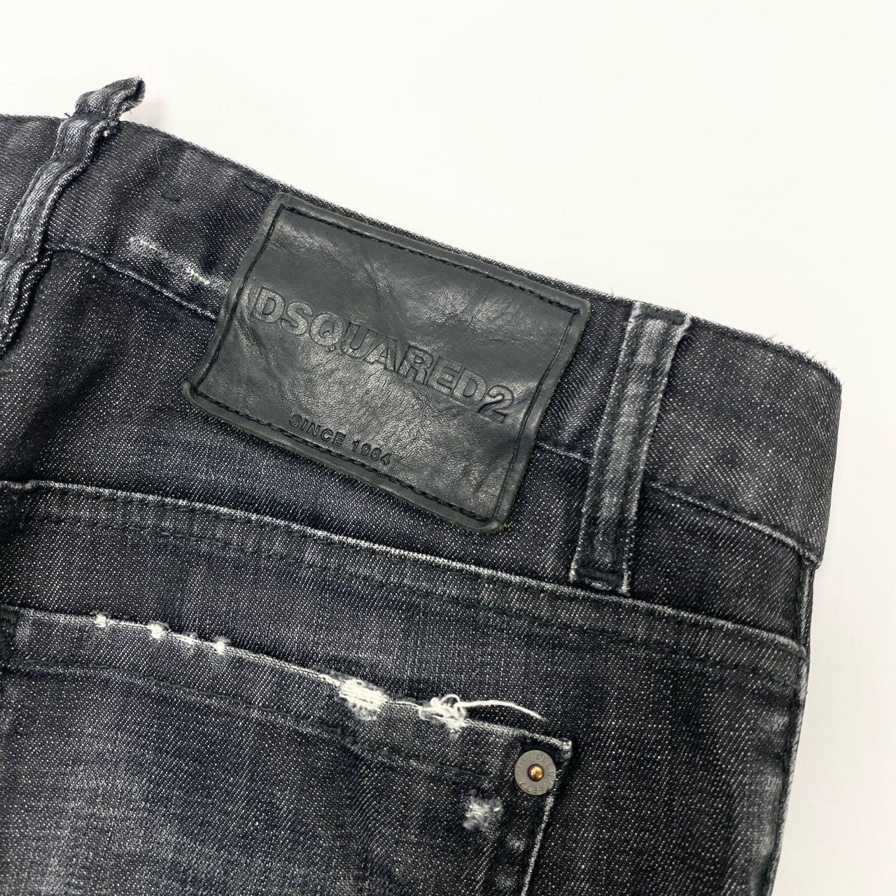 14j9《美品》DSQUARED2 ディースクエアード SKATER JEAN デニムパンツ スキニー ダメージ加工  S74LB0041 S30357 38サイズ ブラック レディースu02t