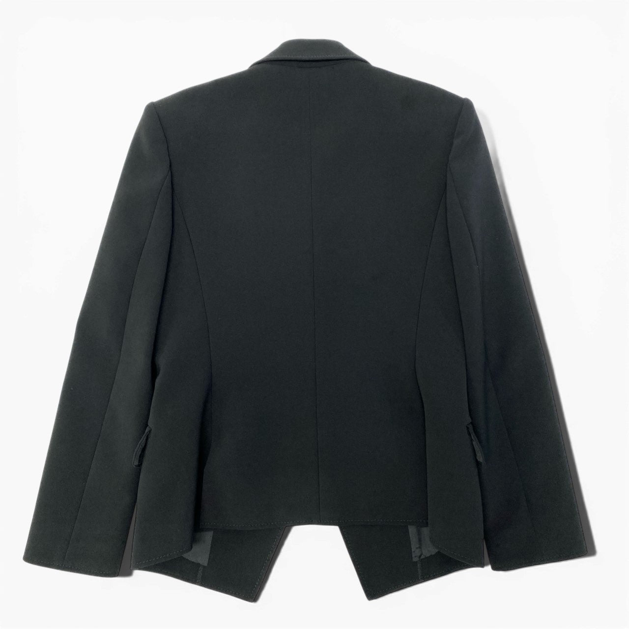 68c9 【美品】 FOXEY NEW YORK COLLECTION フォクシーニューヨーク テーラードジャケット ダブルブレスト フォーマル 伸縮ストレッチ レディース女性服 37561 サイズ38 ブラックu02t