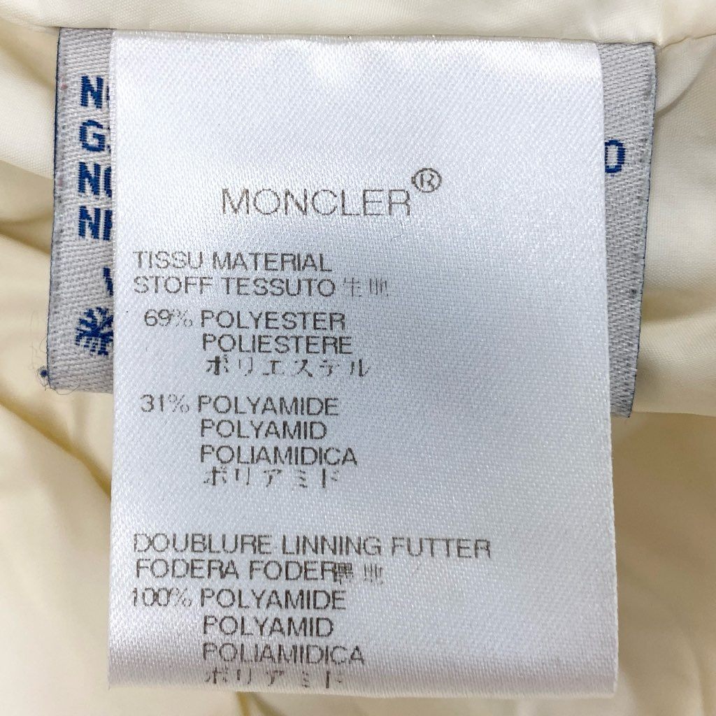 33l24 MONCLER モンクレール シルバーフォックスファー ショートダウンジャケット サイズ1 シルバーグレー ヴィンテージ 希少モデルt18r