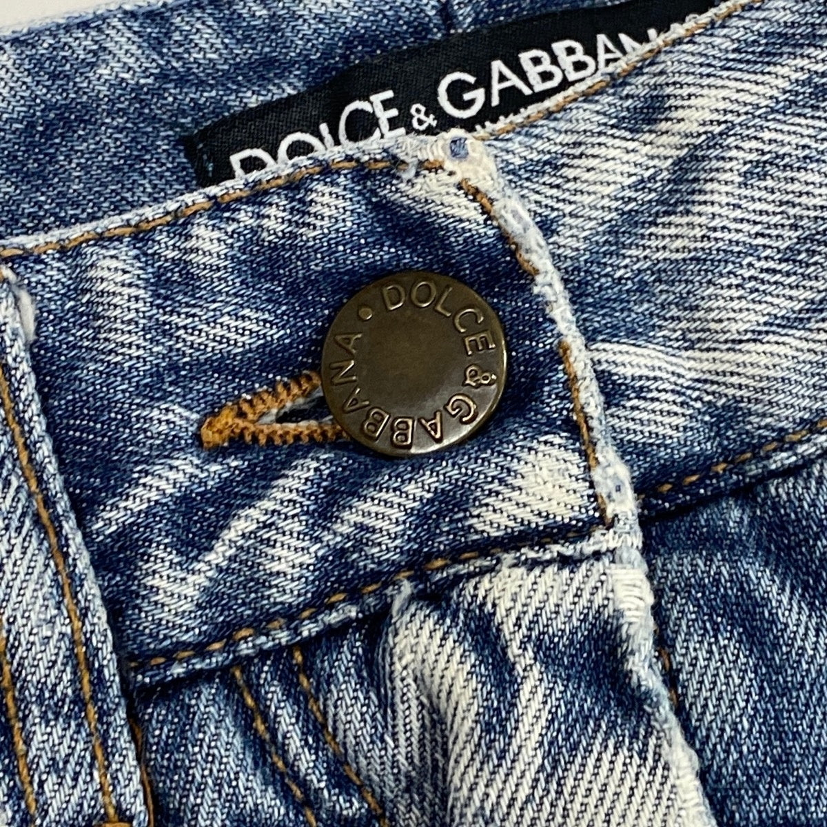 Eh28 【美品】DOLCE&GABBANA デニムスカート ミニスカート イタリア製 36サイズ インディゴ コットン100％ レディース 女性用k02i
