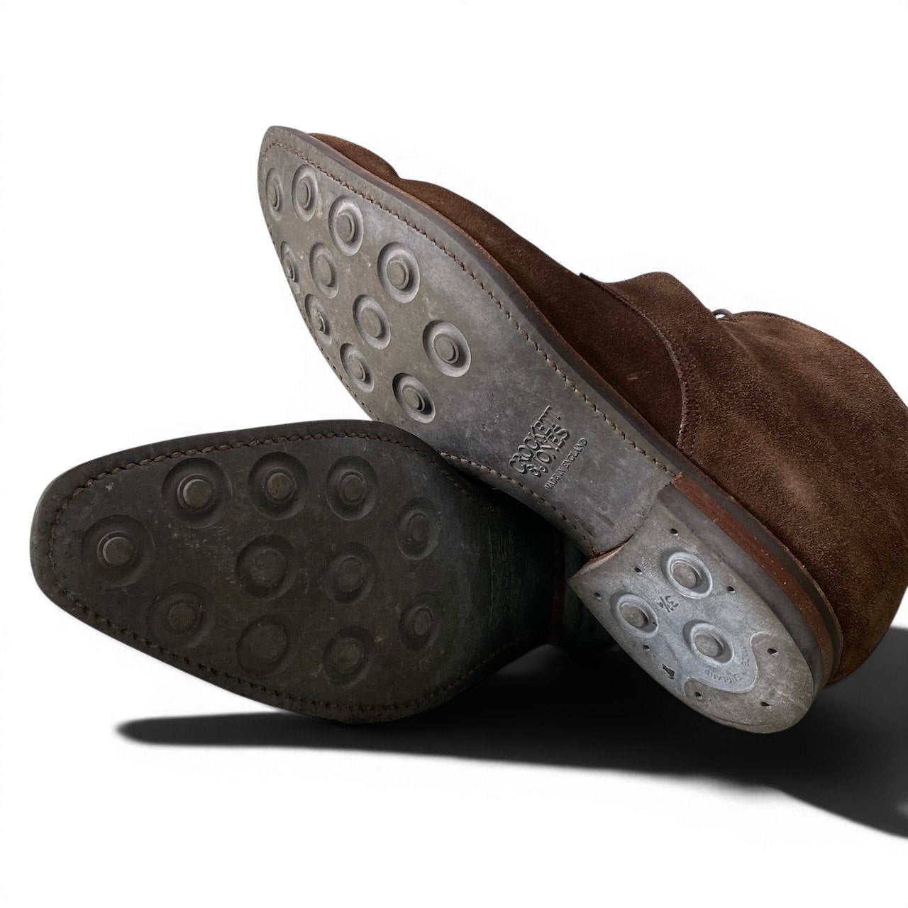 2f10 CROCKETT & JONES クロケットアンドジョーンズ TETBURY テットベリー チャッカブーツ スウェードレザー シューズ サイズ9 ブラウン メンズ 紳士靴u02t