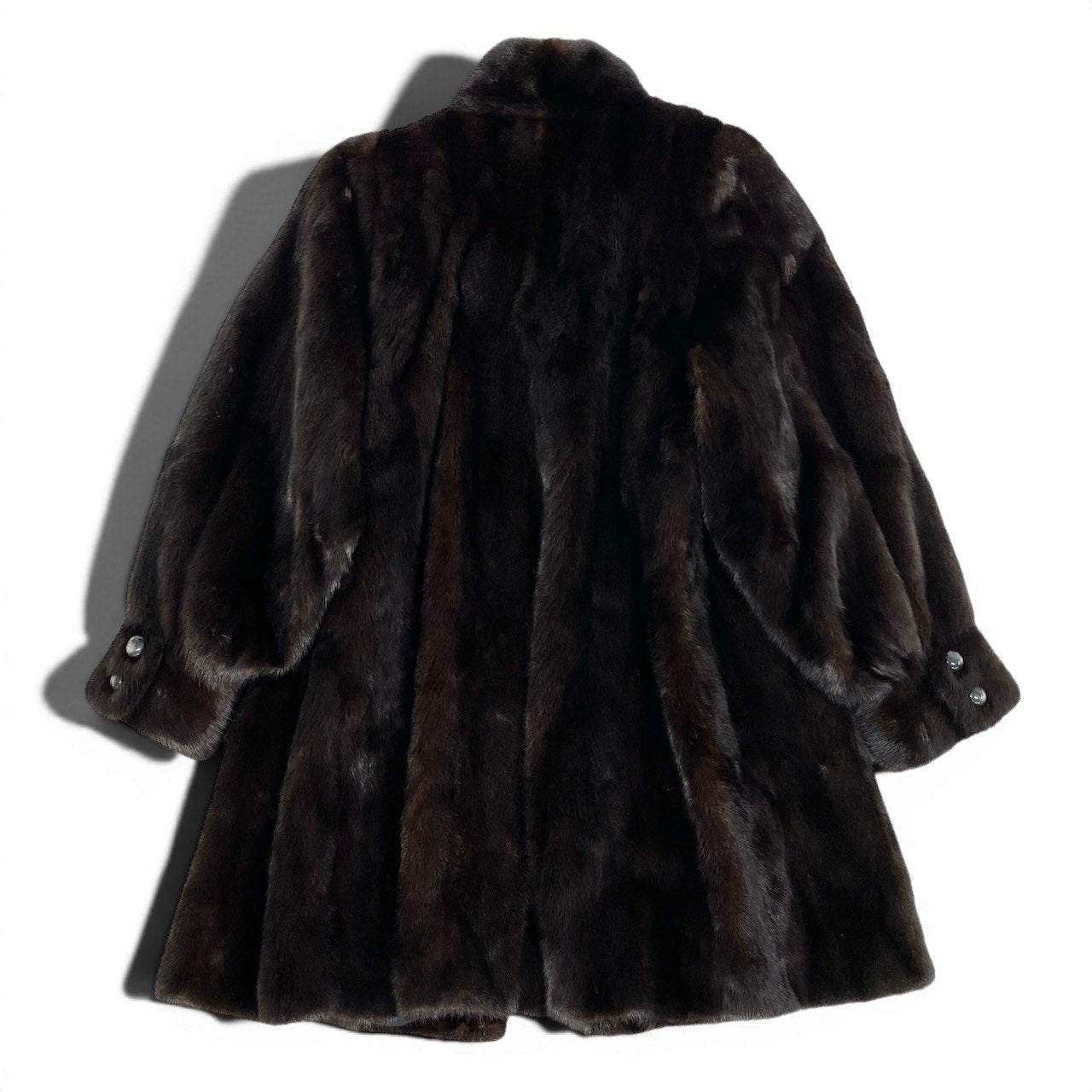 22e13 LONDON LABEL 1670 希少デザイン ダークミンク ロングコート サイズF ダークブラウン 最高級本毛皮 Mink Fur Long Coatt18r