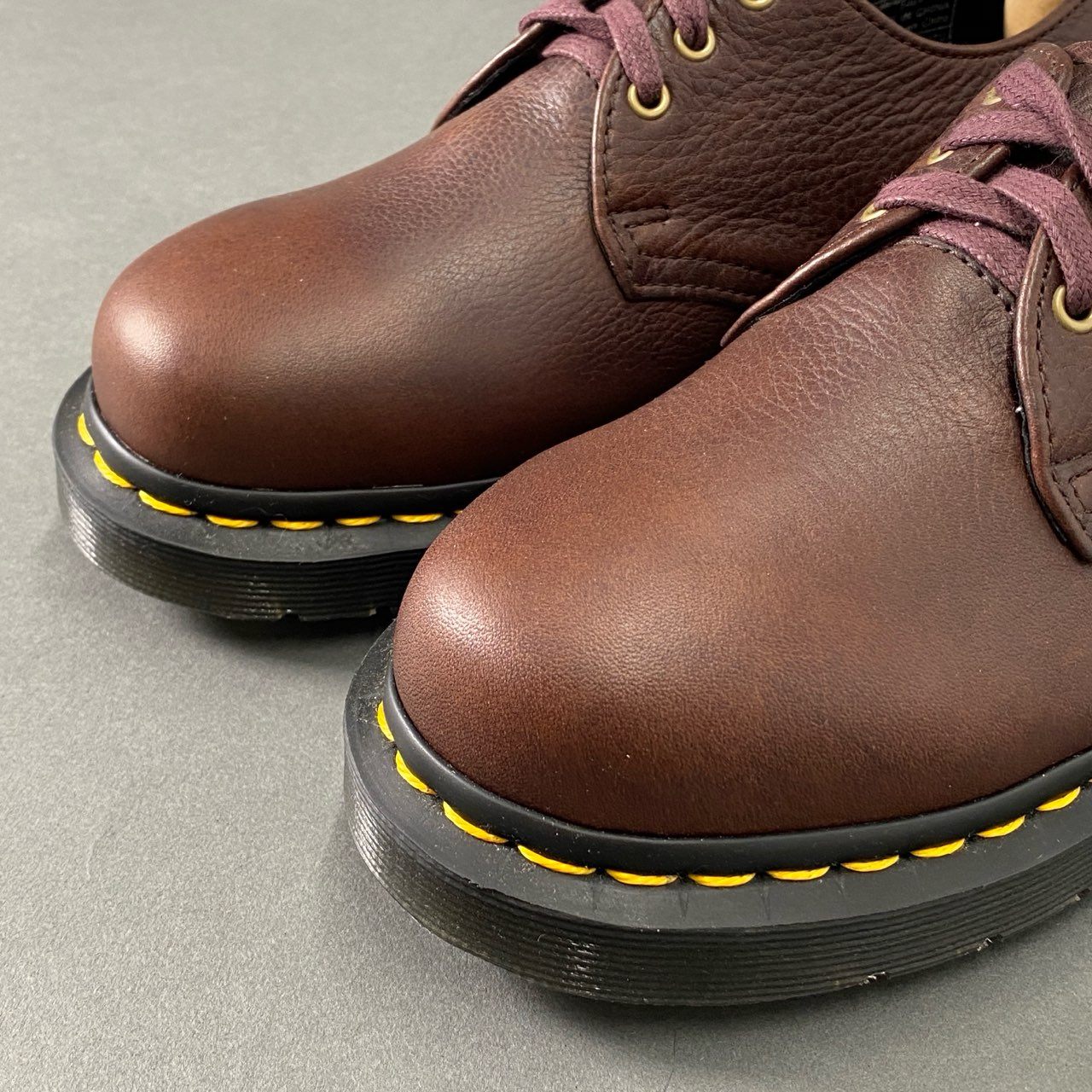 3h2 《美品》 Dr.Martens ドクターマーチン 1461 ３ホールシューズ ショートブーツ (メンズUS5,レディースUS6) ブラウン レザー ユニセックス