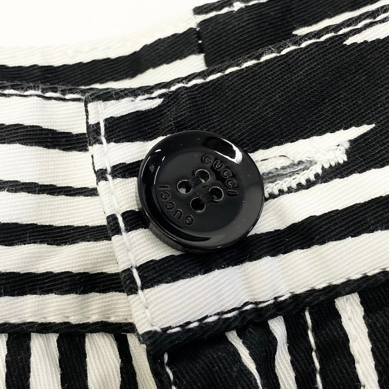 Ed15 GUCCI グッチ ゼブラストライプ ストレッチパンツ Zebra Stretch Pants サイズ40 ブラック ホワイトt18r