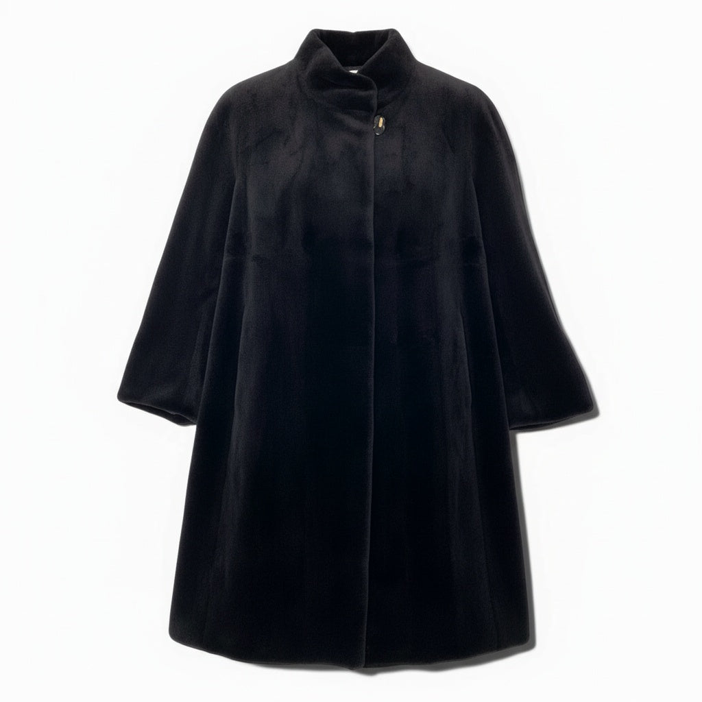 35a15 EMBA エンバ シェアードミンク 超ロングコート 丈約100cm サイズM ブラック 本毛皮 Shared Mink Fur Coatt18r