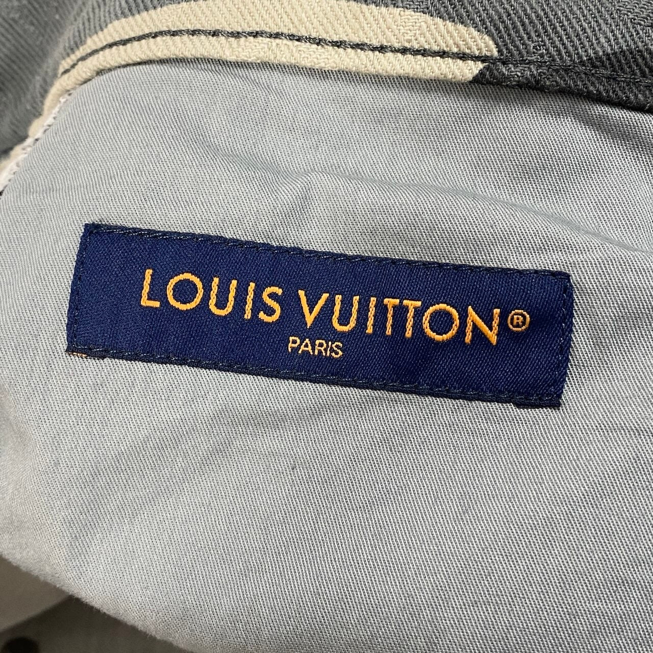 Id2 《美品》 LOUIS VUITTON ルイヴィトン Kid Super メイドトゥオーダー デニムパンツ Made To Order Denim Pants サイズ34 グレー LV モノグラムt18r