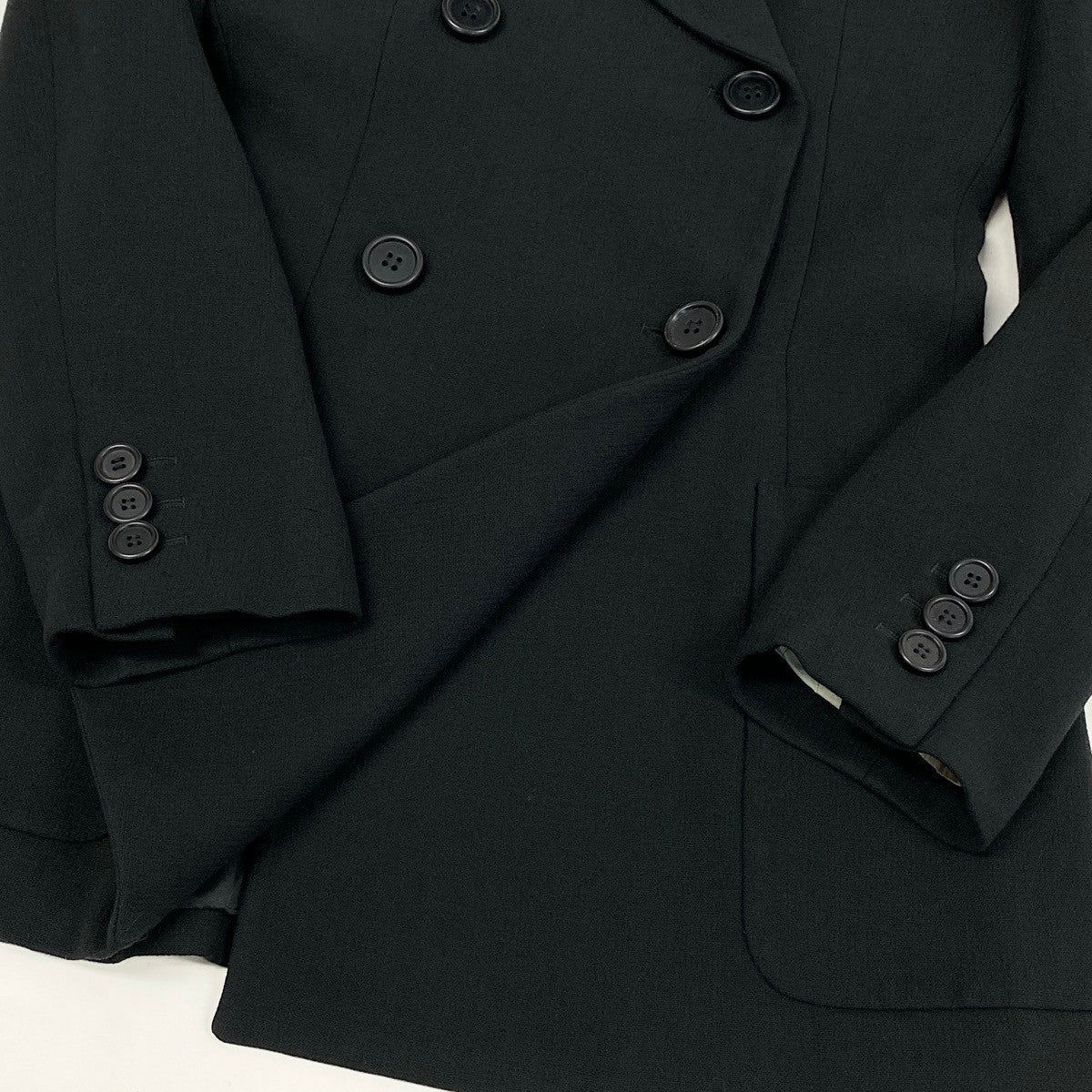Eh6 DOLCE＆GABBANA ドルチェアンドガッバーナ テーラードジャケット ピークドラペル ダブルブレスト イタリア製 ロングジャケット 40 ブラック レディース 女性用o07t