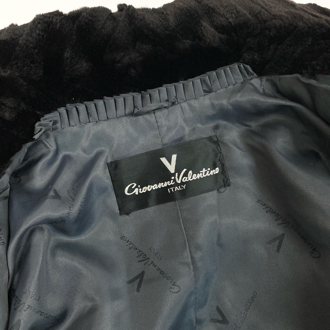 67b16 Giovanni Valentino ヴァレンティノ SAGA MINK サガミンク シェアードミンクファー ロングコート サイズF ブラック 最高級本毛皮 Mink Fur Long Coatt18r