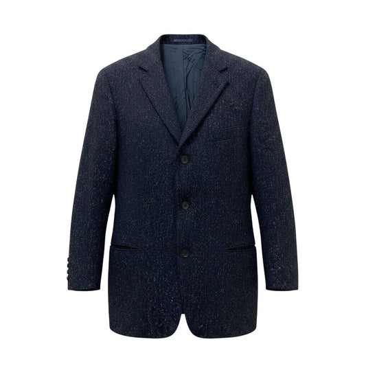 73e15 BOSS HUGO BOSS ボス  ヒューゴボス テーラードジャケット STRETCH シングル 3B サイズ52 ネイビー メンズ 紳士服u02t